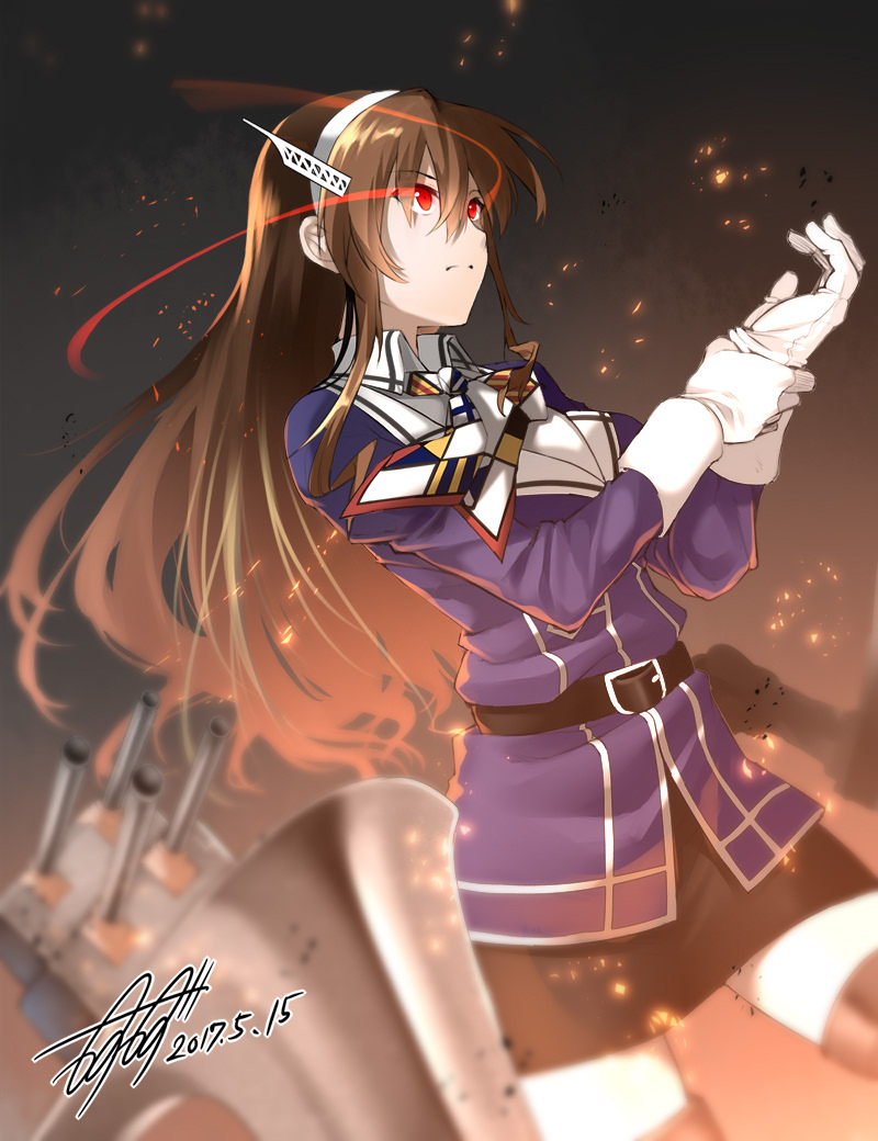 Big bad wolf - Kantai collection, Ashigara, Anime, Anime art, Kasumi, Longpost, Kasumi (Kantai Collection)