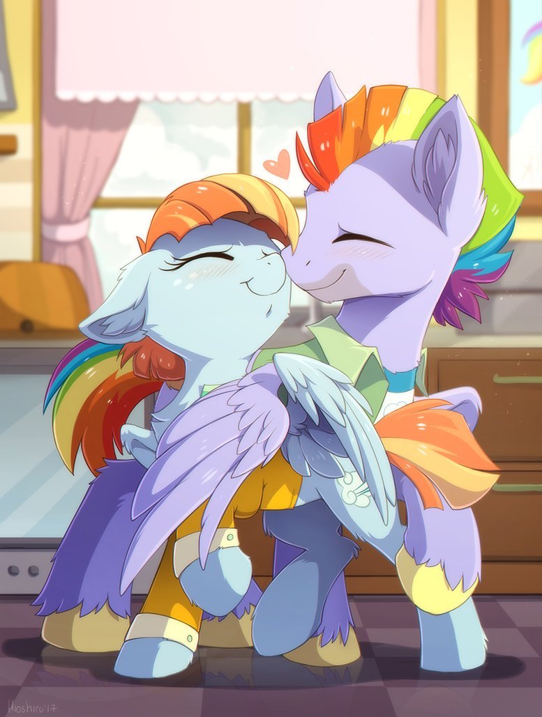 Good morning, sweetheart - My little pony, PonyArt, Bow Hothoof, Windy Whistles, Hioshiru