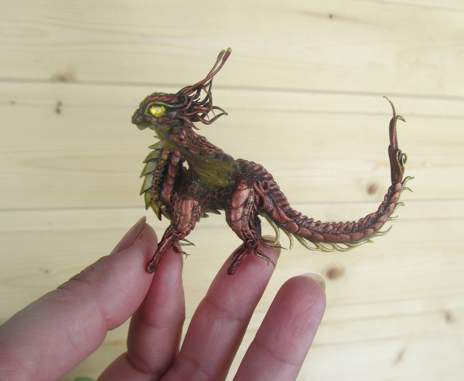 Do you want dragons? - My, The Dragon, Mother of dragons, Handmade, Needlework without process, , Needlework, Polymer clay, Longpost