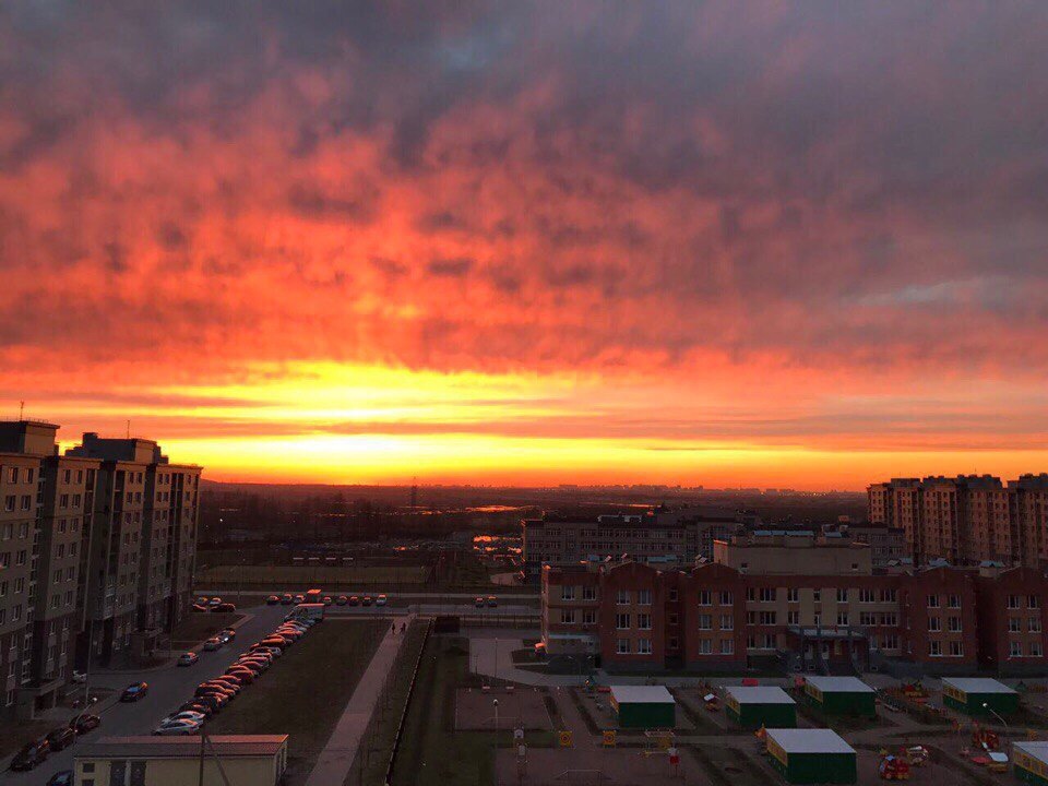 In battle!)) The battle continues) - My, Battle of sunsets, Saint Petersburg, Horizon, iPhone 7