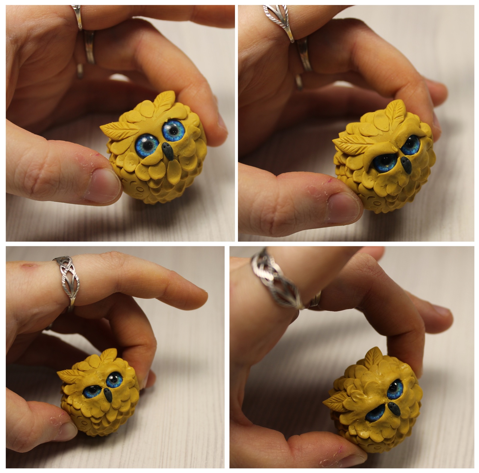 Master class: sculpt an owlet - My, Лепка, , Polymer clay, Needlework with process, Handmade, With your own hands, Longpost