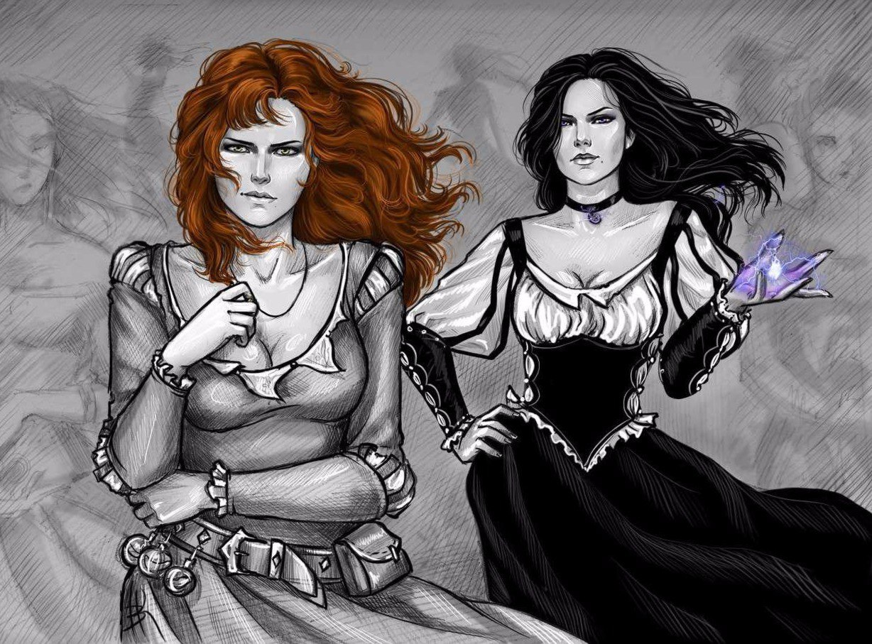 Eternal confrontation! - Witcher, The Witcher 3: Wild Hunt, Images, Triss Merigold, Art, Yennefer, Girls, Geralt of Rivia