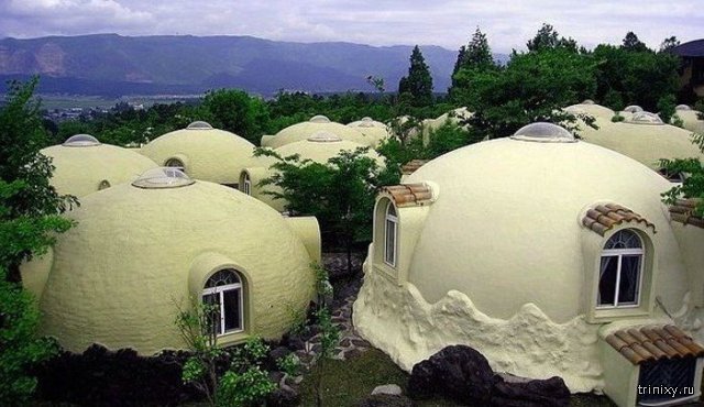 Как делают купольные дома из пенополистирола в Японии