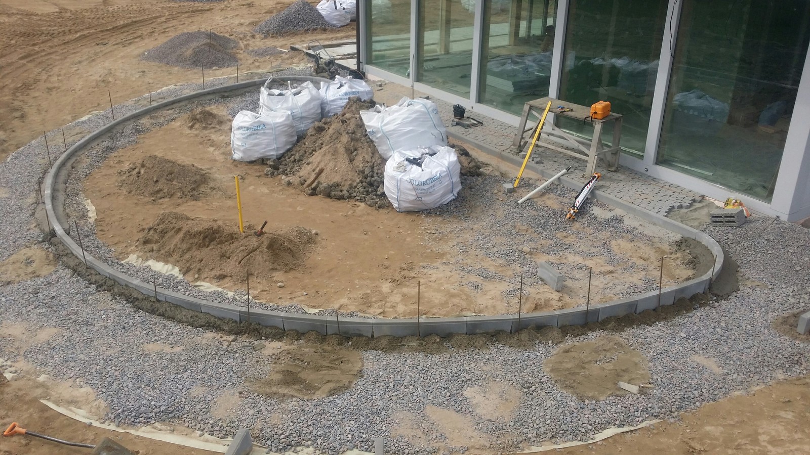 Small flower bed with granite edging - My, Granite, Paving stones, Saint Petersburg, Dacha, Flower bed, Longpost