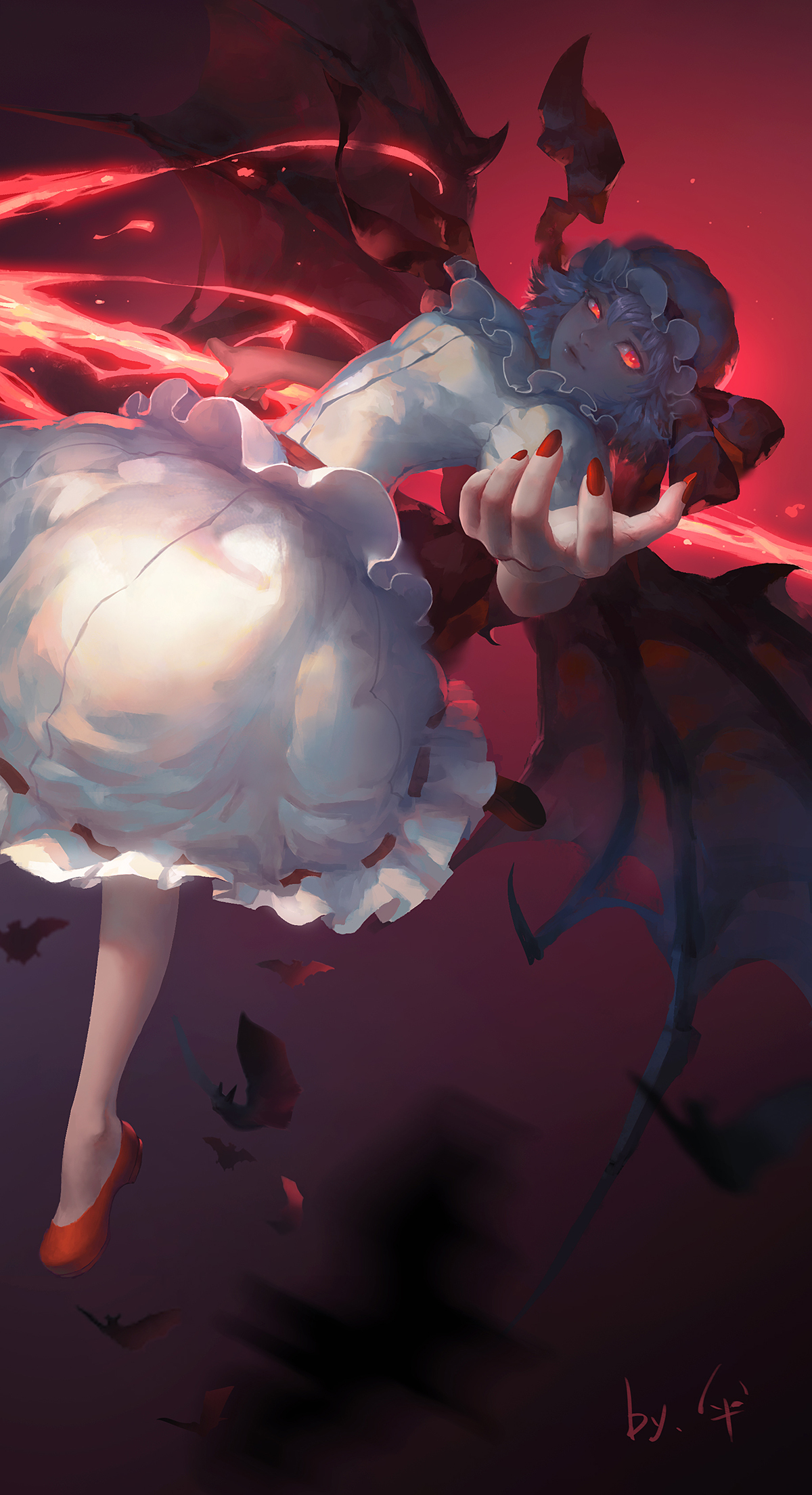 Remilia Scarlet - Anime Art, Аниме, Touhou, Remilia Scarlet, Kusi de San gu