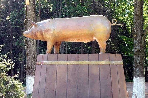 A monument to a pig was erected in Belarus. - Monument, Republic of Belarus, Pig