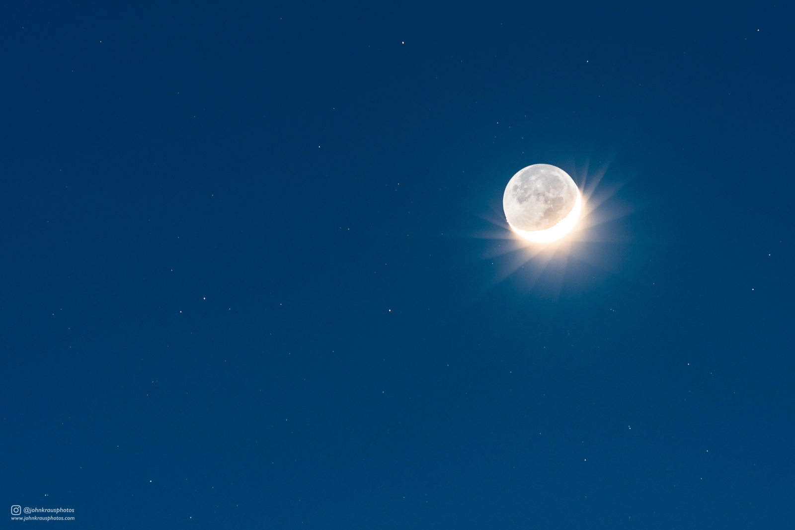 15 second half moon exposure - moon, Crescent, Space, Sky