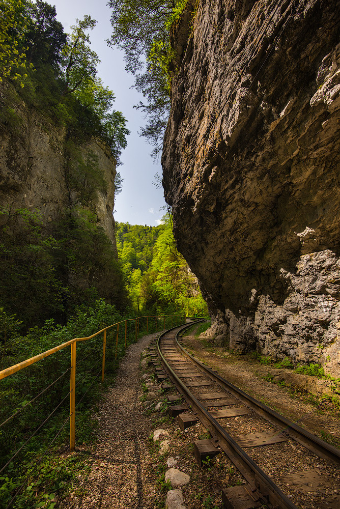 Narrow gauge railway in the Guam Gorge - My, Gorge, Guam gorge, Narrow gauge, , Longpost