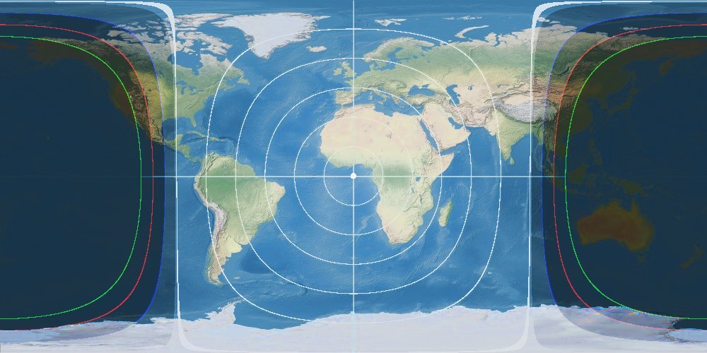 Contours of the height of the sun in different projections, or Where to send a flat earther, if you come across such - My, The sun, Flat land, Educational program, Planet Earth, Longpost