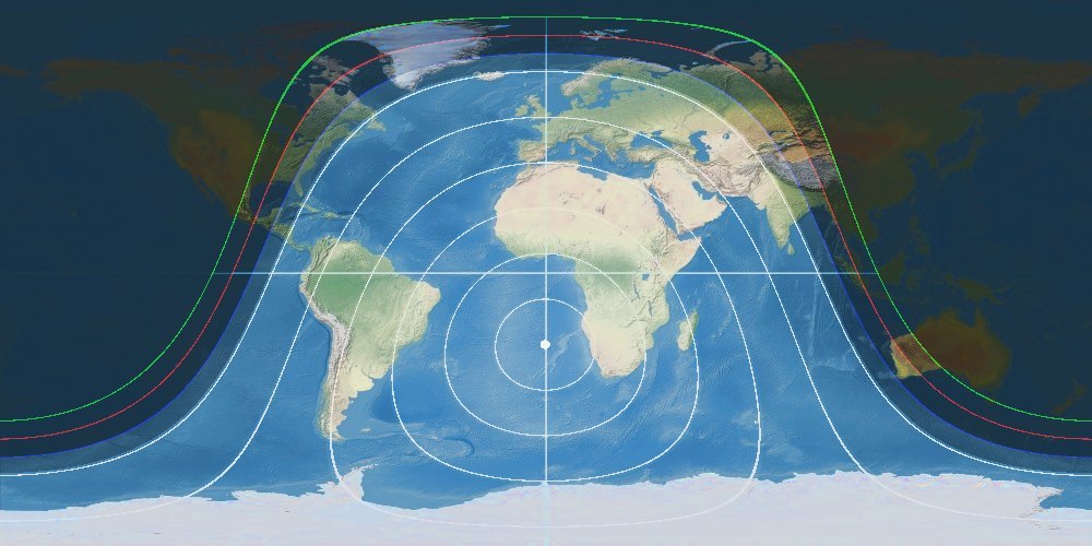 Contours of the height of the sun in different projections, or Where to send a flat earther, if you come across such - My, The sun, Flat land, Educational program, Planet Earth, Longpost