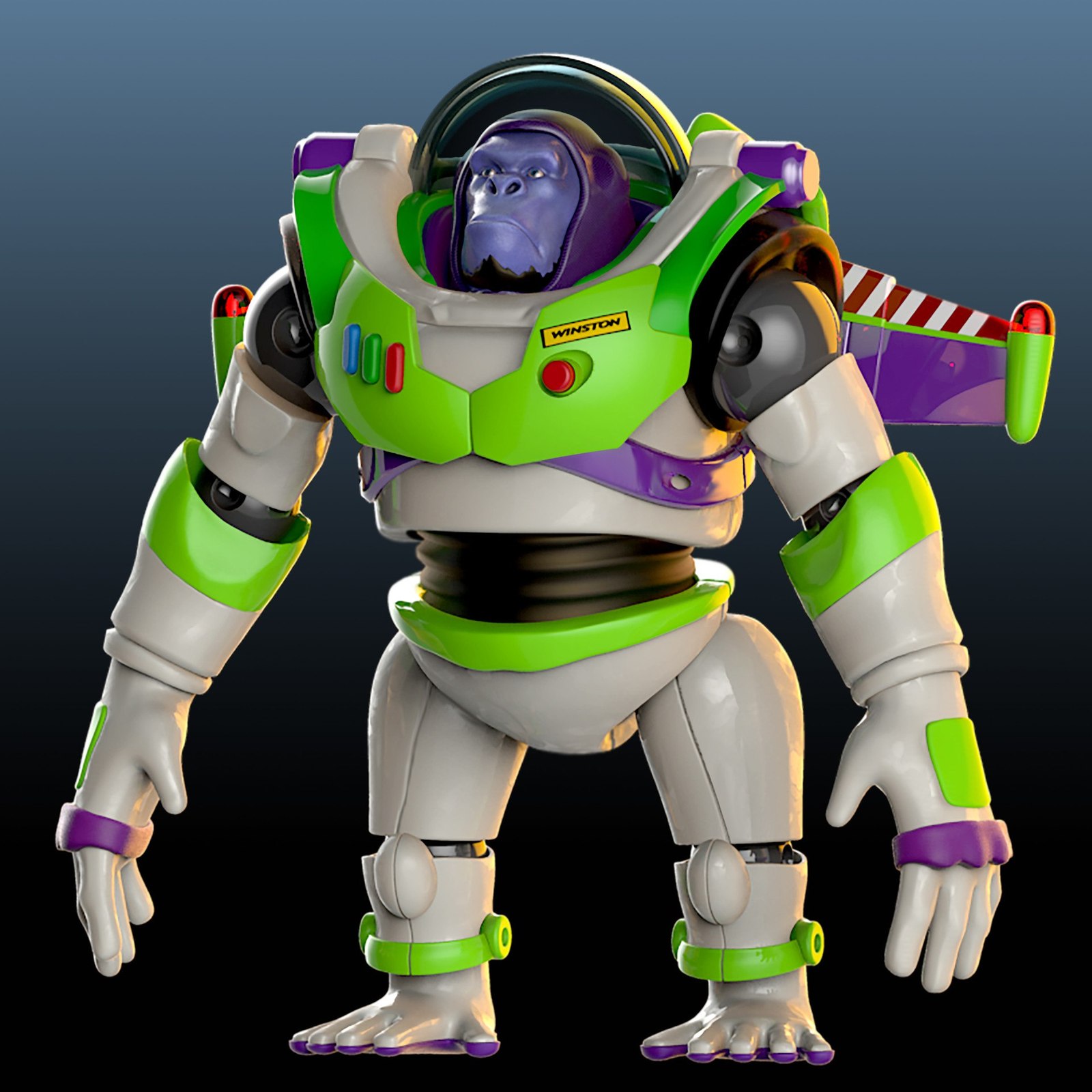 The Winston look we deserve. - Games, Overwatch, Blizzard, The history of toys, Buzz, Winston