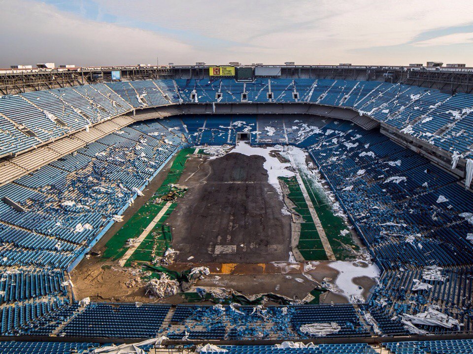 Abandoned Pontiac Silverdome, Michigan - Stadium, Abandoned