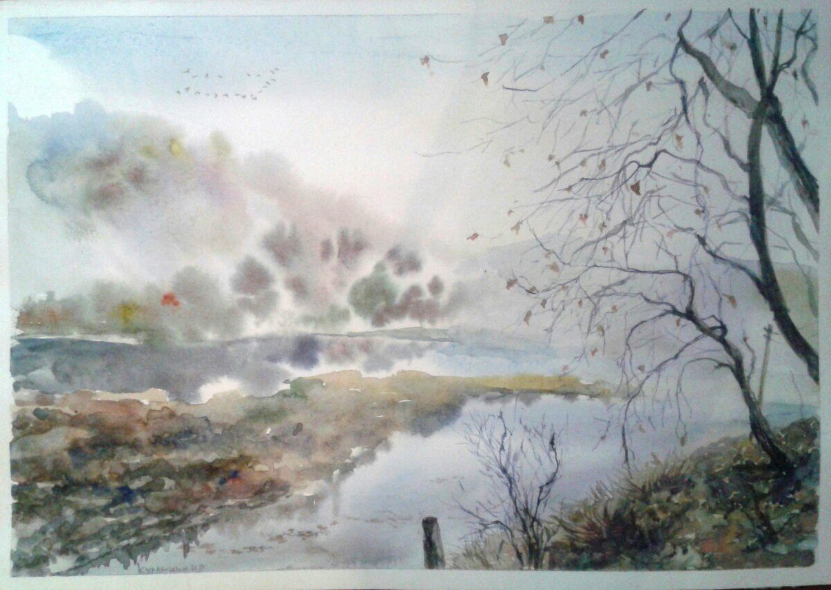 Landscapes - My, Watercolor, Graphics, Art, Longpost