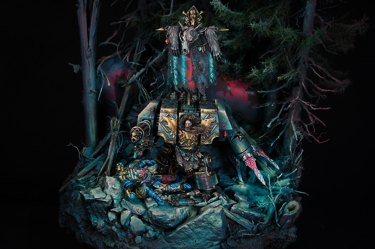 Bjorn the Fell-Handed - Warhammer 40k, Wh miniatures, Diorama, , Dreadnought, Modeling, Longpost