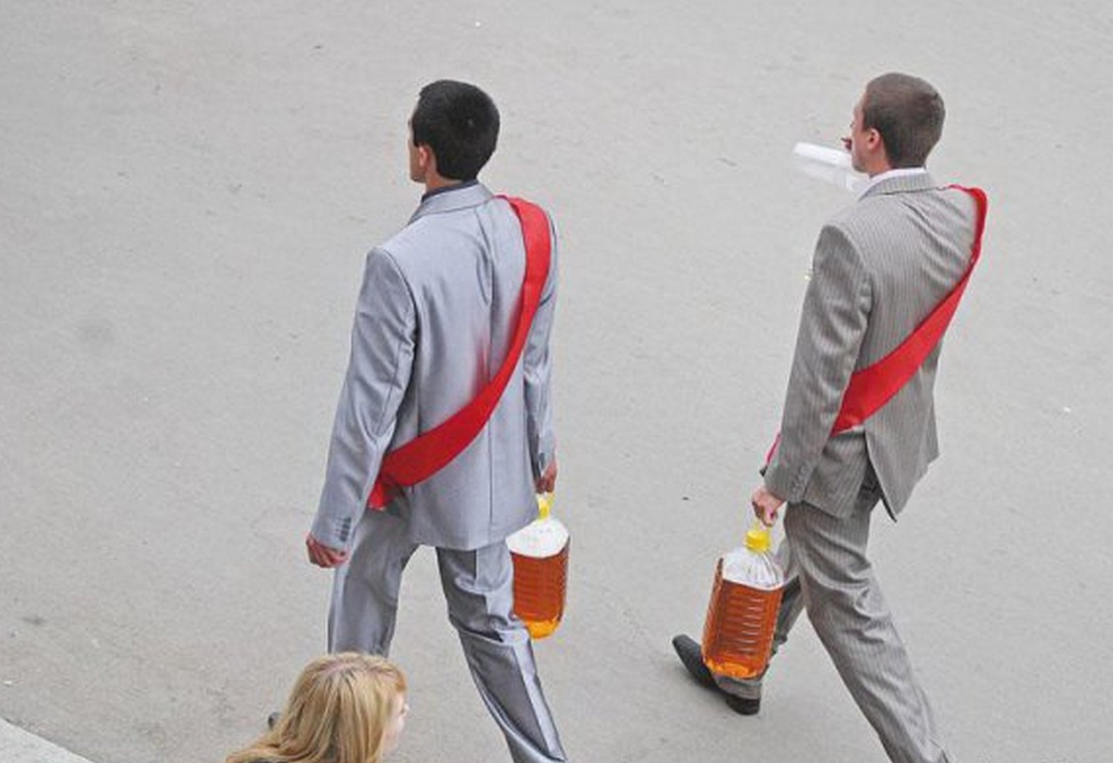 The top students carry their A's home. - Beer, High school graduation