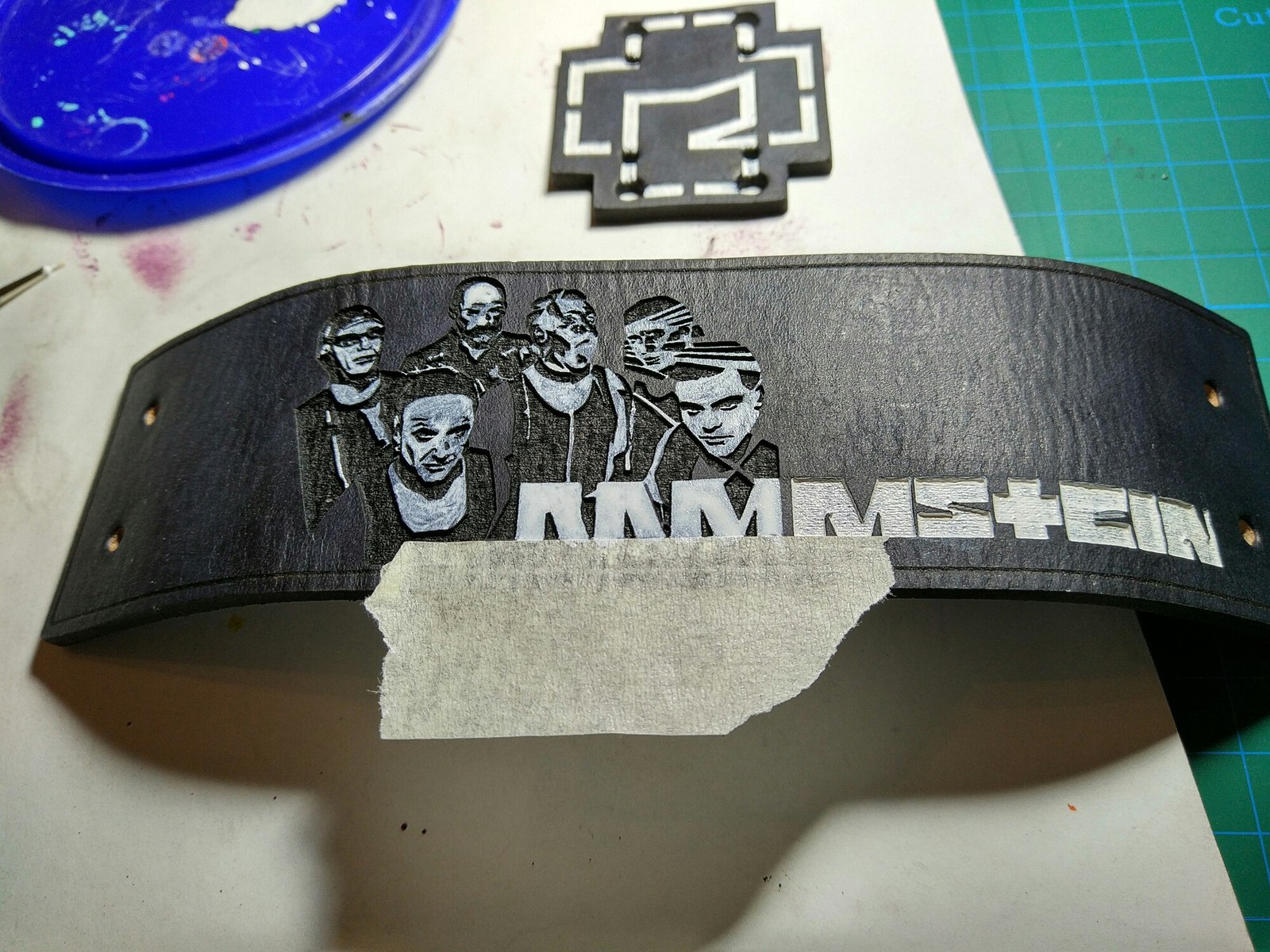 Making a Rammstein fan bracelet :) - My, Rammstein, Longpost, Needlework, Handmade, With your own hands, A bracelet