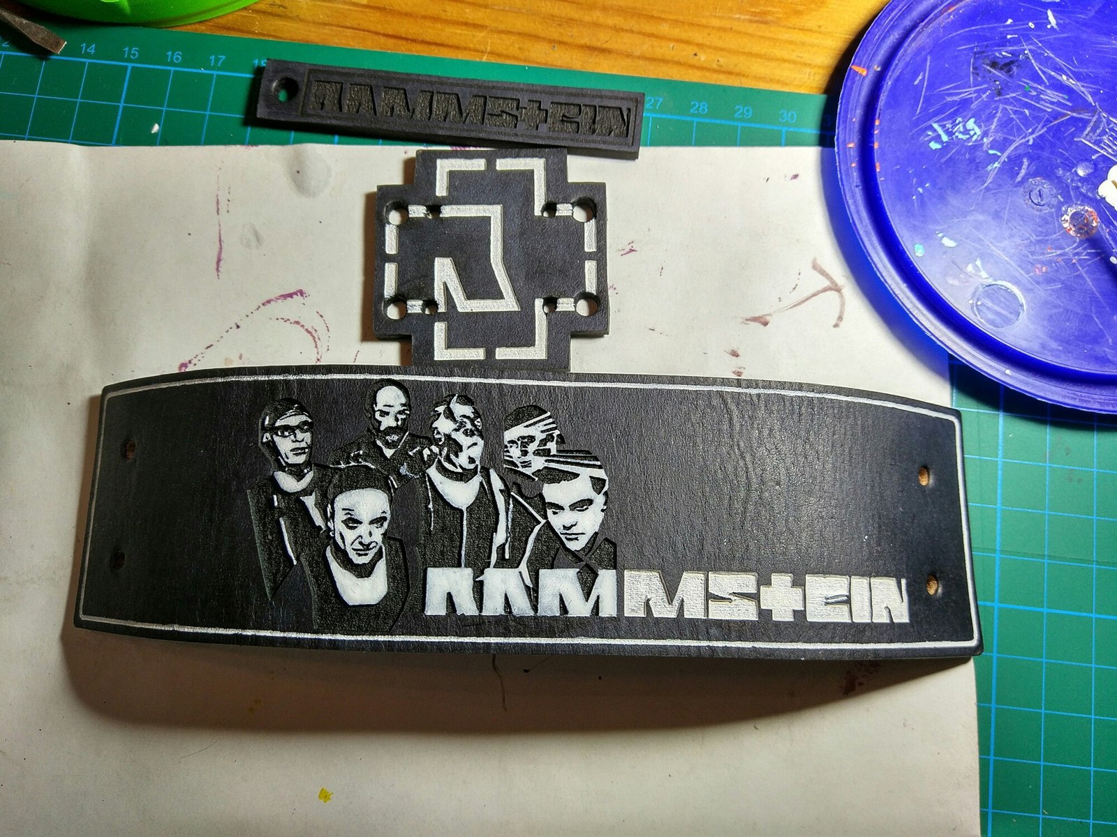 Making a Rammstein fan bracelet :) - My, Rammstein, Longpost, Needlework, Handmade, With your own hands, A bracelet