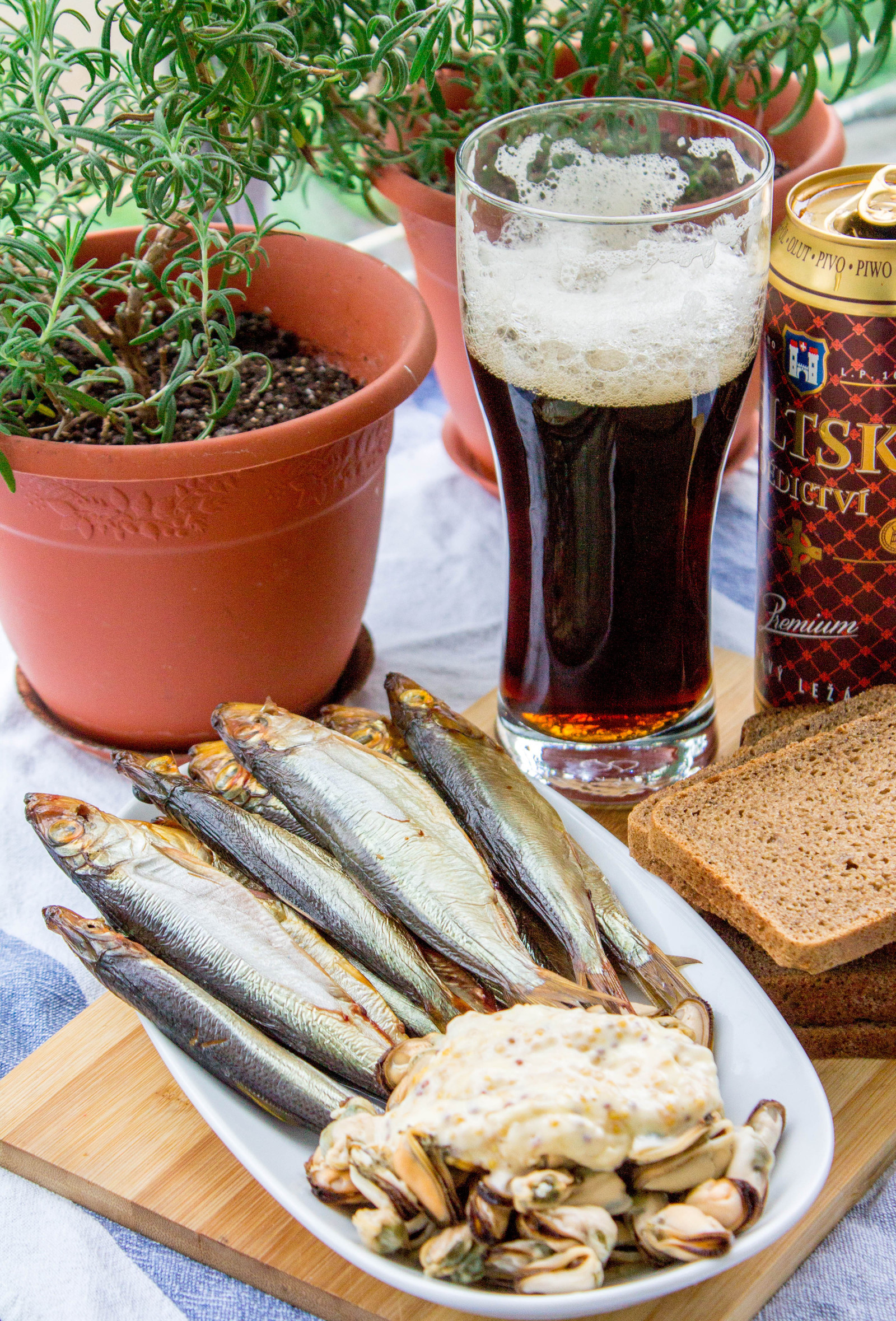 For a beer? - My, Beer, A fish, Mussels, Food, The photo