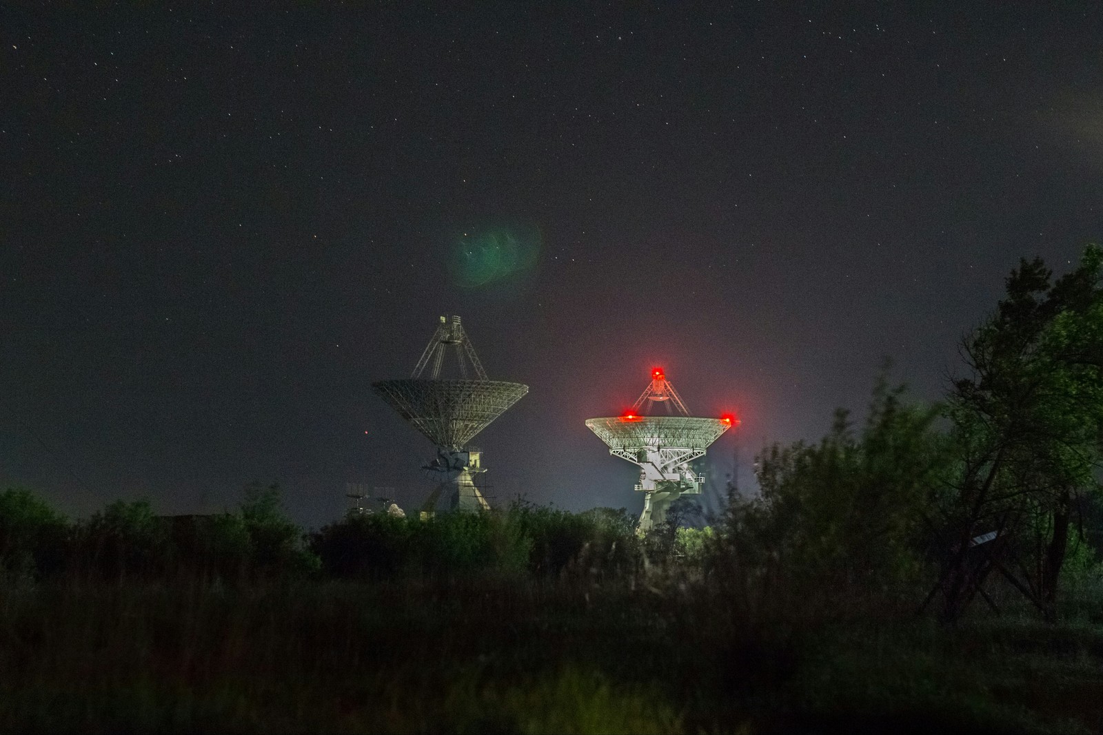 The Milky Way and the Eastern Center for Deep Space Communications. - My, Radio telescope, Astrophoto, Rt-70, Ussuriysk, Дальний Восток, Sony, Canon, Longpost