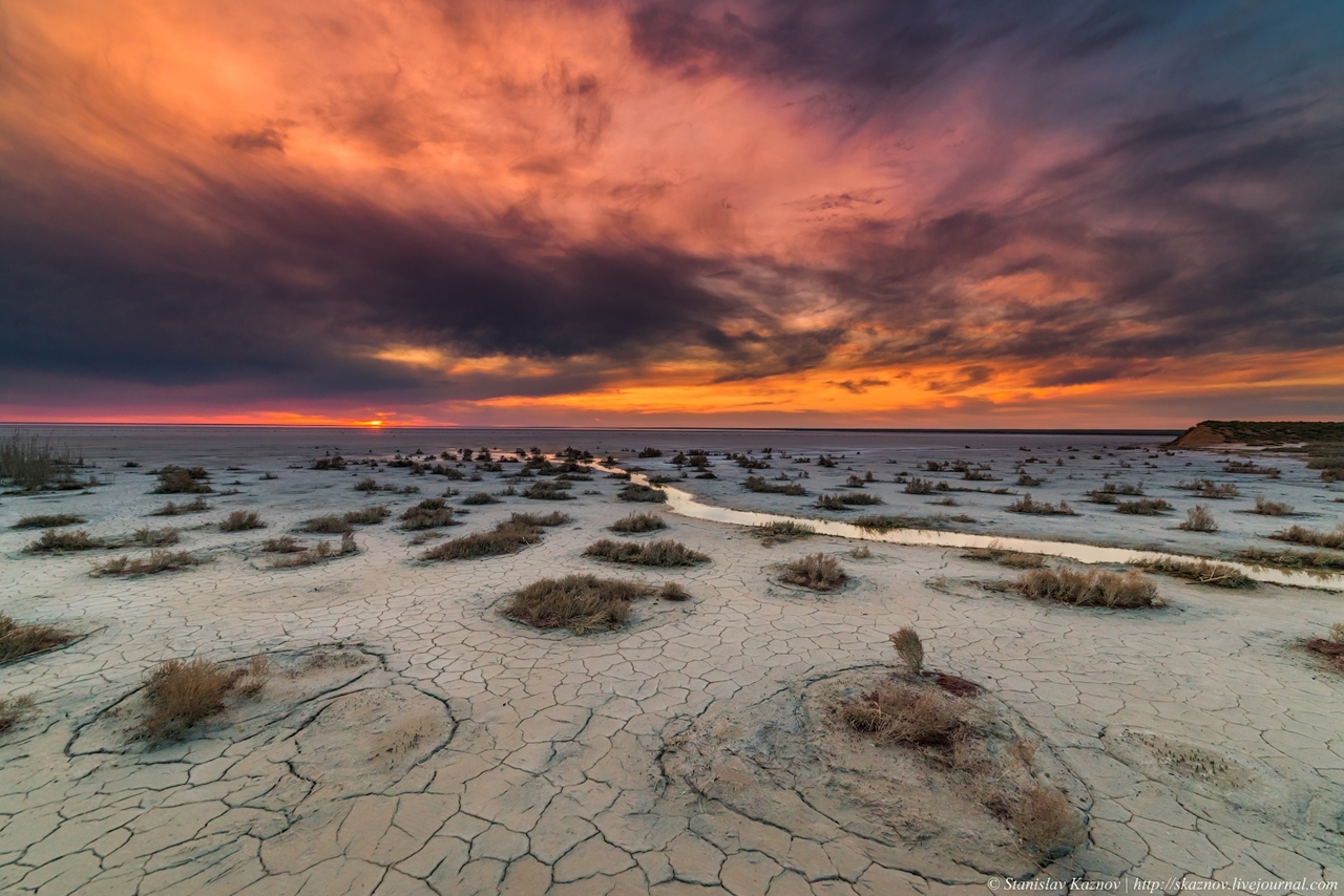 Lake Elton, Caspian lowland. - The photo, Landscape, Lake, Nature, Elton, Longpost