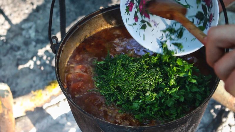 Bograch or Hungarian goulash | Hungarian goulas VKAZANE - My, , Vkazane, Preparation, Recipe, Video recipe, Bograch, Goulash, , Video, Longpost