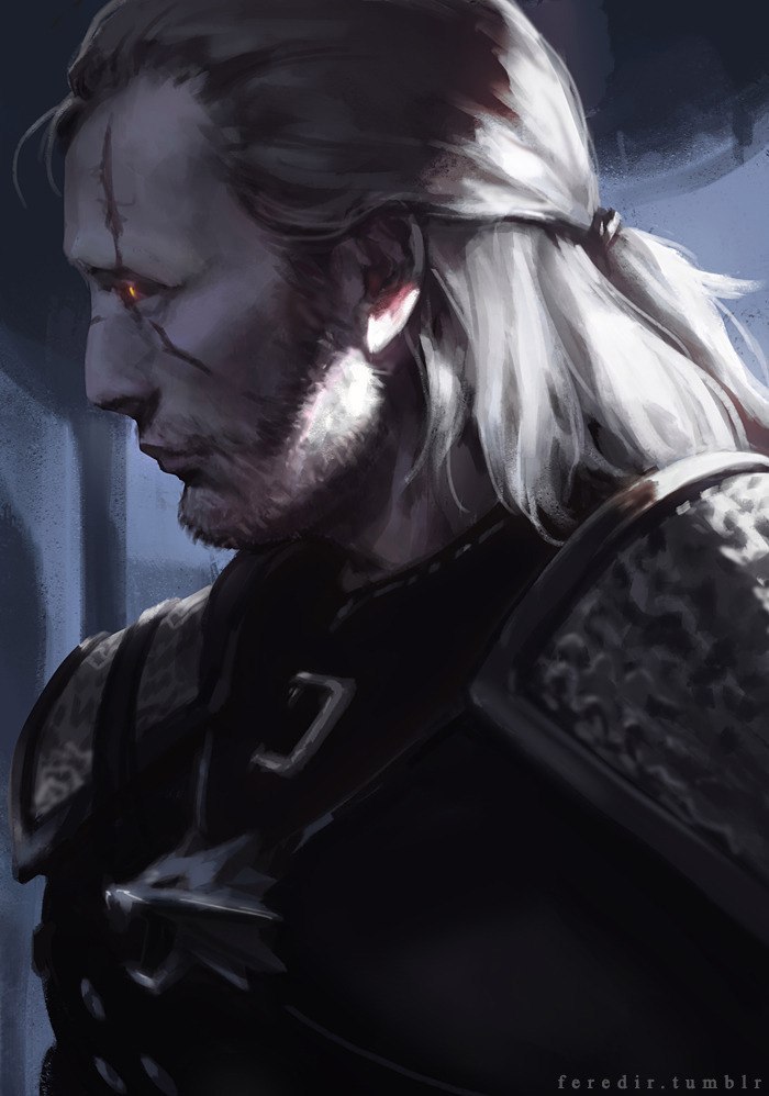 Mads Mikkelsen as Geralt - Art, Witcher, Mads Mikkelsen, , Geralt of Rivia, 