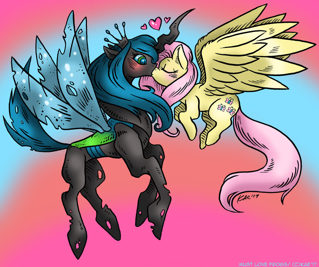 Further we go, worse it becomes. - My little pony, MLP Lesbian, Queen chrysalis, Fluttershy, Shipping