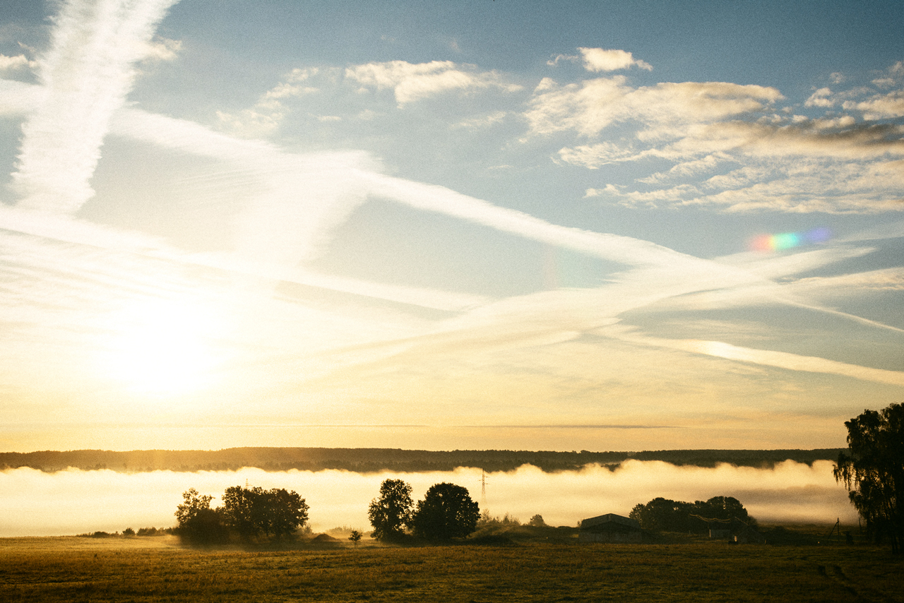 Dawn outside the city - My, The photo, Morning, Good morning, Fog, , dawn, Longpost, Nature