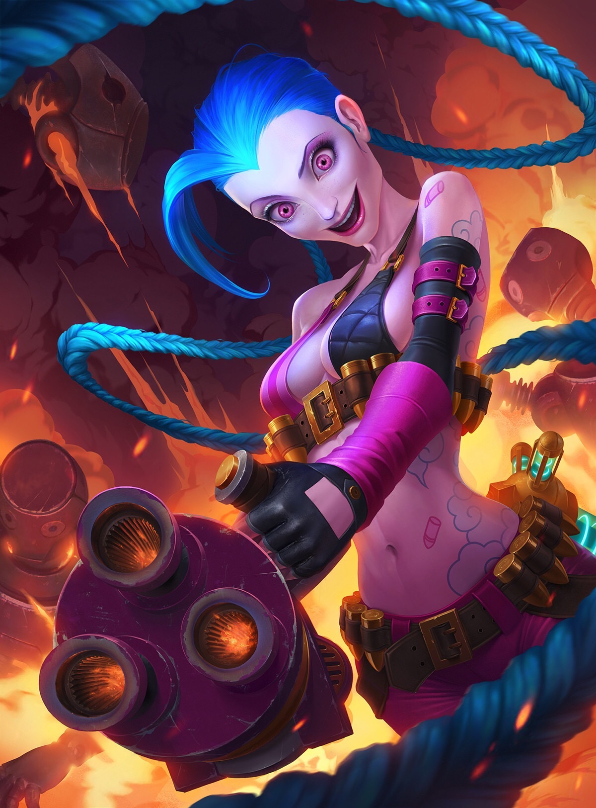 Фан арт Jinx - Моё, Арт, Картинки, Рисунок, Иллюстрации, League of Legends, Jinx, Игры