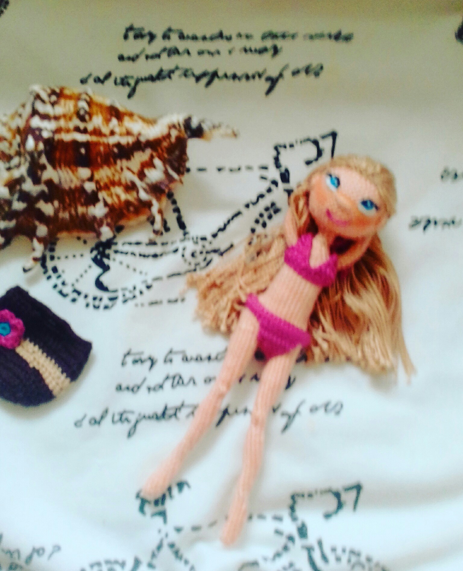 New doll. I apologize in advance for the quality of the photo, I took it with my phone. - My, Doll, Crochet, Amigurumi, With your own hands, , Longpost