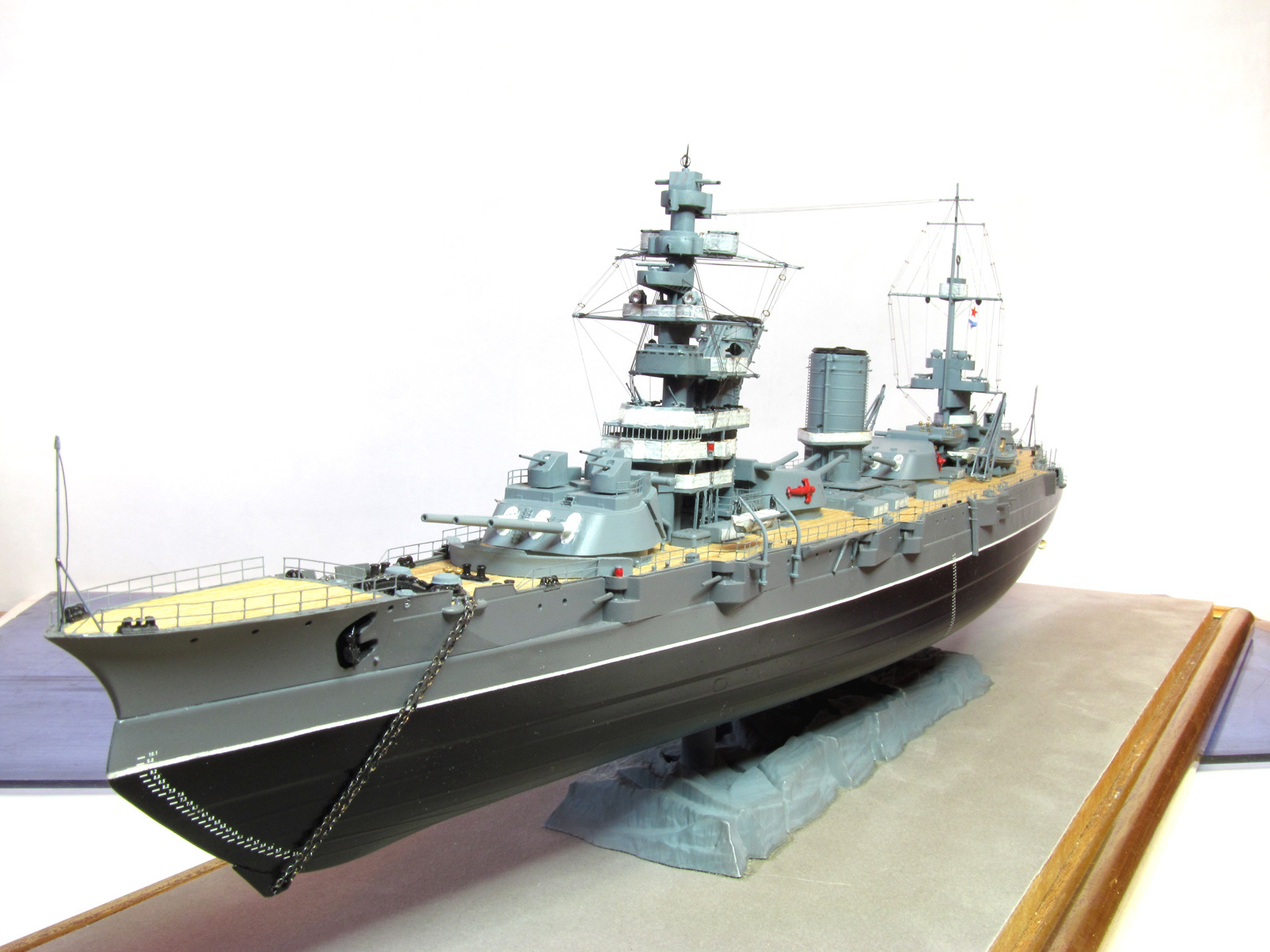 Battleship Marat, 1941, Star, scale 1/350 - My, My, Models, Ship, Battleship, With your own hands, Longpost, Marat