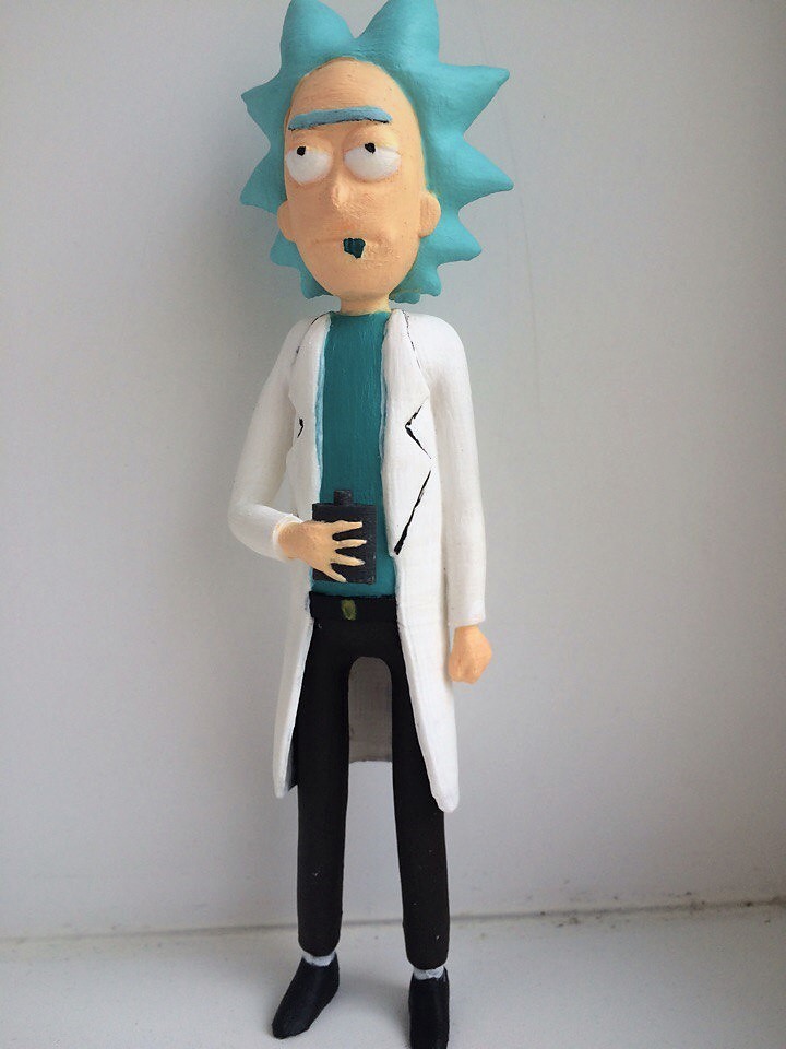 Figure of Rick Sanchez from the cartoon Rick and Morty - My, Rick Sanchez, Rick and Morty, Cartoons, Longpost