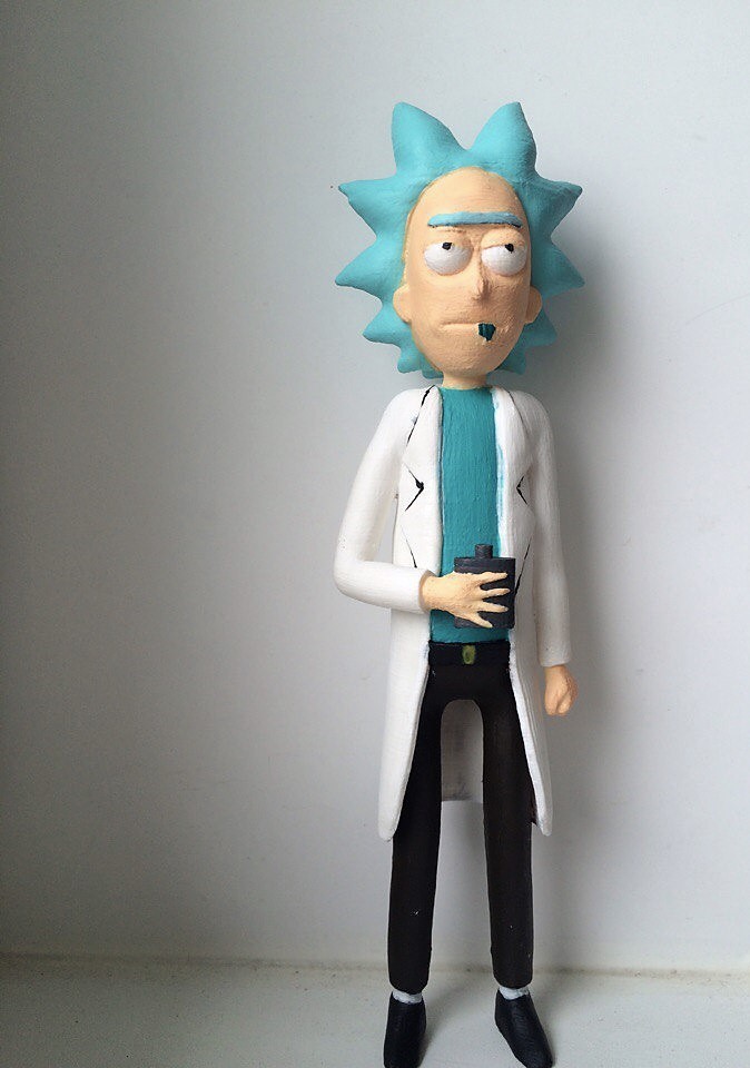 Figure of Rick Sanchez from the cartoon Rick and Morty - My, Rick Sanchez, Rick and Morty, Cartoons, Longpost