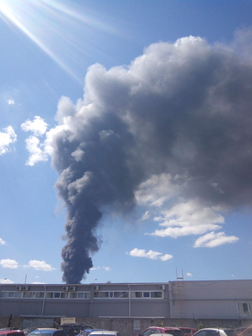 A huge column of black smoke rose over Yaroslavl - Yaroslavl, Fire, Longpost