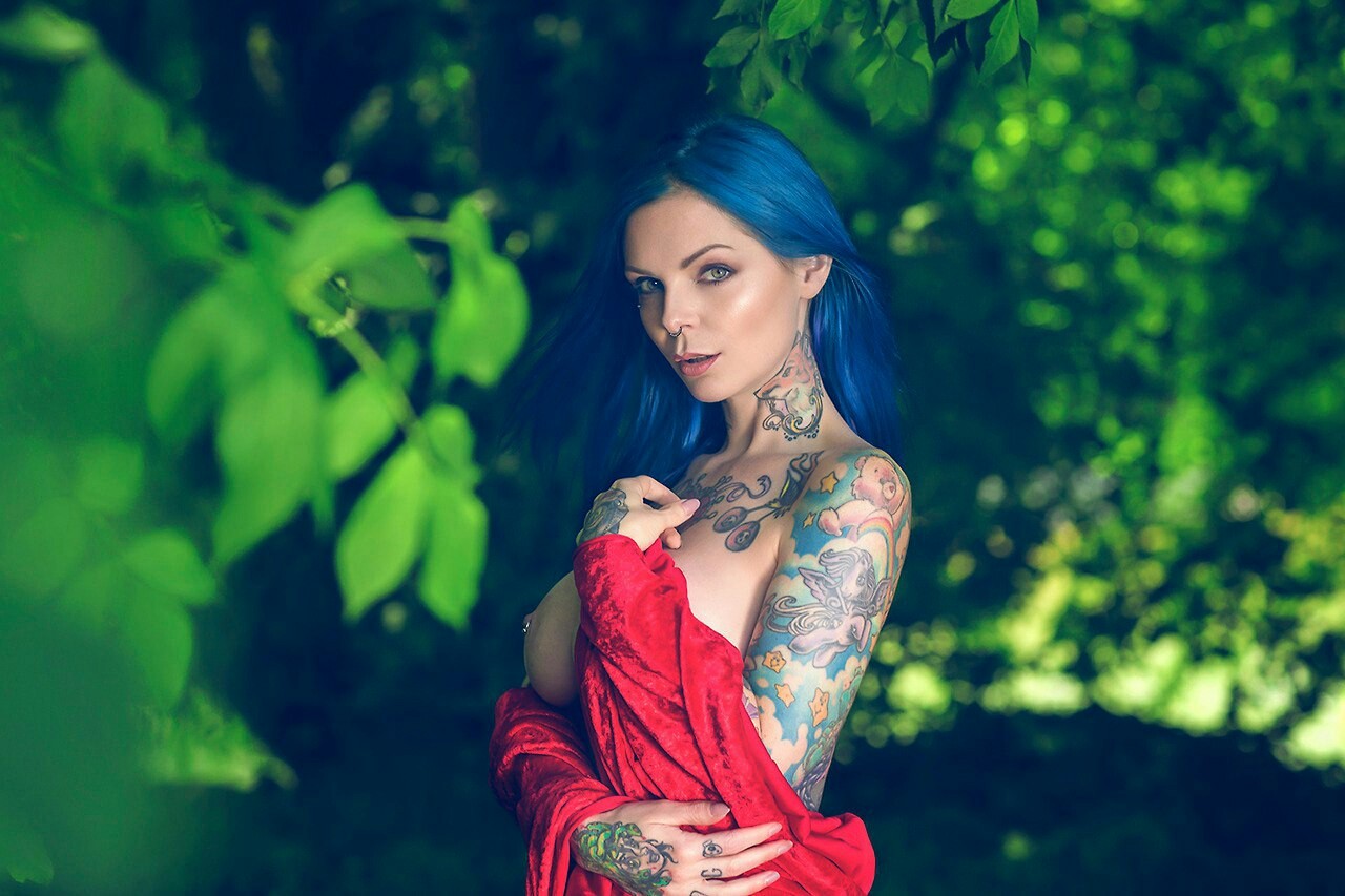 Riae Suicide - NSFW, Suicide Girls, Тату, Красивая девушка, Фотография