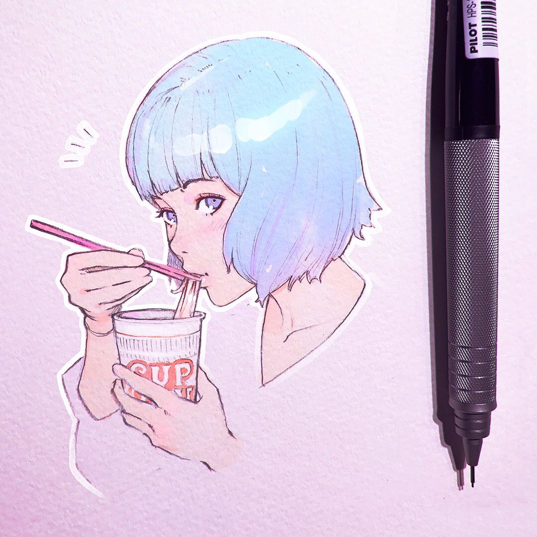 Sketches & colors - Not mine, Anime art, Drawing, Pencil drawing, Photoshop, Ilya Kuvshinov, Girls, Longpost