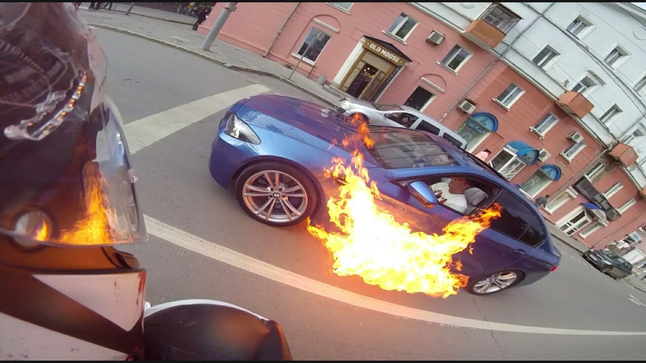 Ghost rider - Video, Bmw, Wheelbarrow, Fire, Youtube, Permian