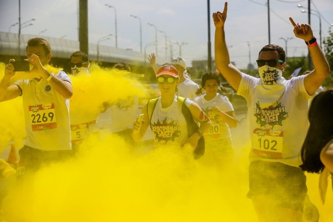 Colorful run. - Color Run, Marathon, Moscow, Luzhniki, , People, Weekend, A selection, Longpost