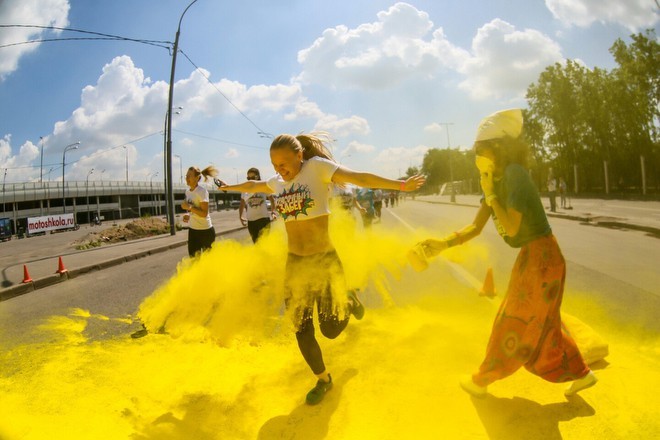 Colorful run. - Color Run, Marathon, Moscow, Luzhniki, , People, Weekend, A selection, Longpost