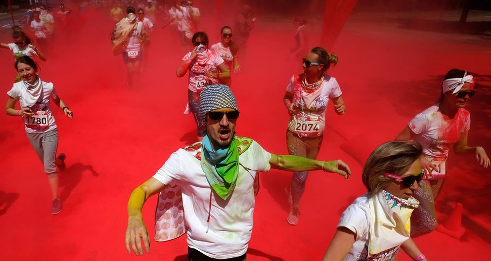 Colorful run. - Color Run, Marathon, Moscow, Luzhniki, , People, Weekend, A selection, Longpost