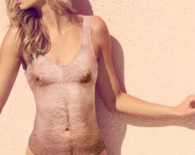 Swimsuit with naked hairy chest is declared a new trend in beach fashion - Swimsuit, Perverts, Longpost