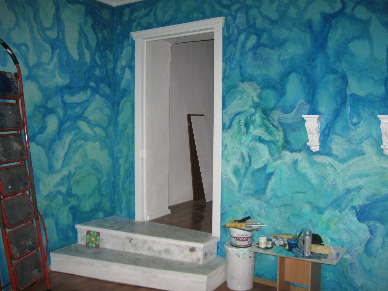 Our painted house - alterations in a rented apartment. 2015-2016 - My, My, Creation, Painting, Repair, Art, Handmade, Longpost