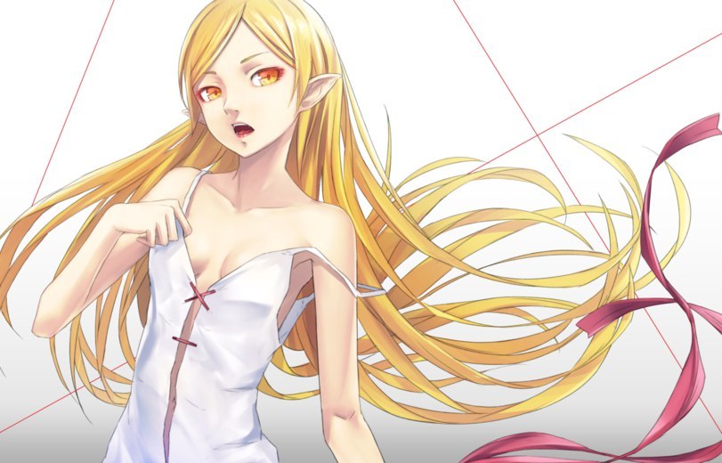 She carries her body like a Spanish dancer... - Drawing, Anime, Monogatari series, Anime art, Shinobu oshino, , Kiss-Shot Acerola-orion Heart-under-blade