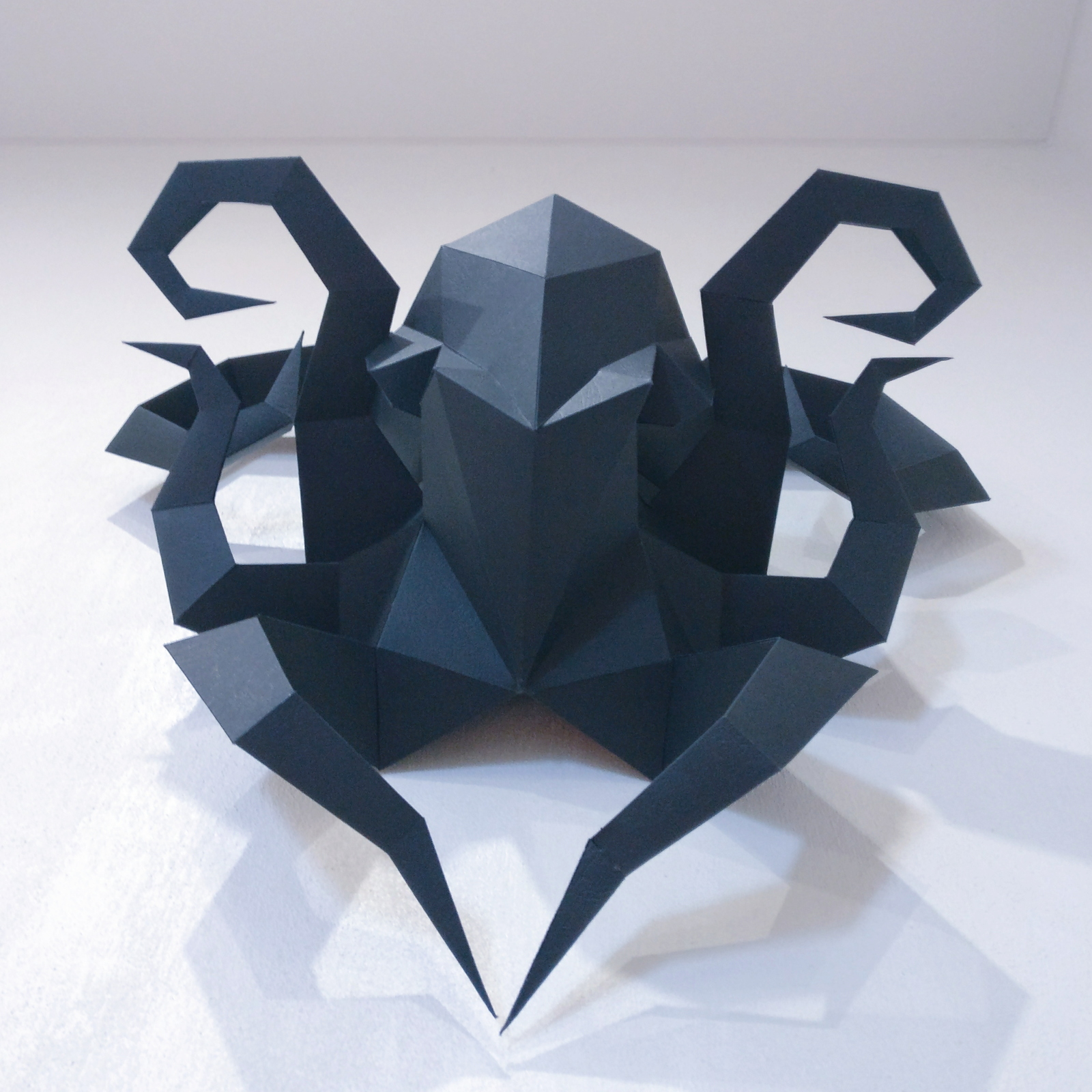 Low poly modeling 4 black paper. - My, Pepakura, Papercraft, , Low poly, Handmade, Longpost