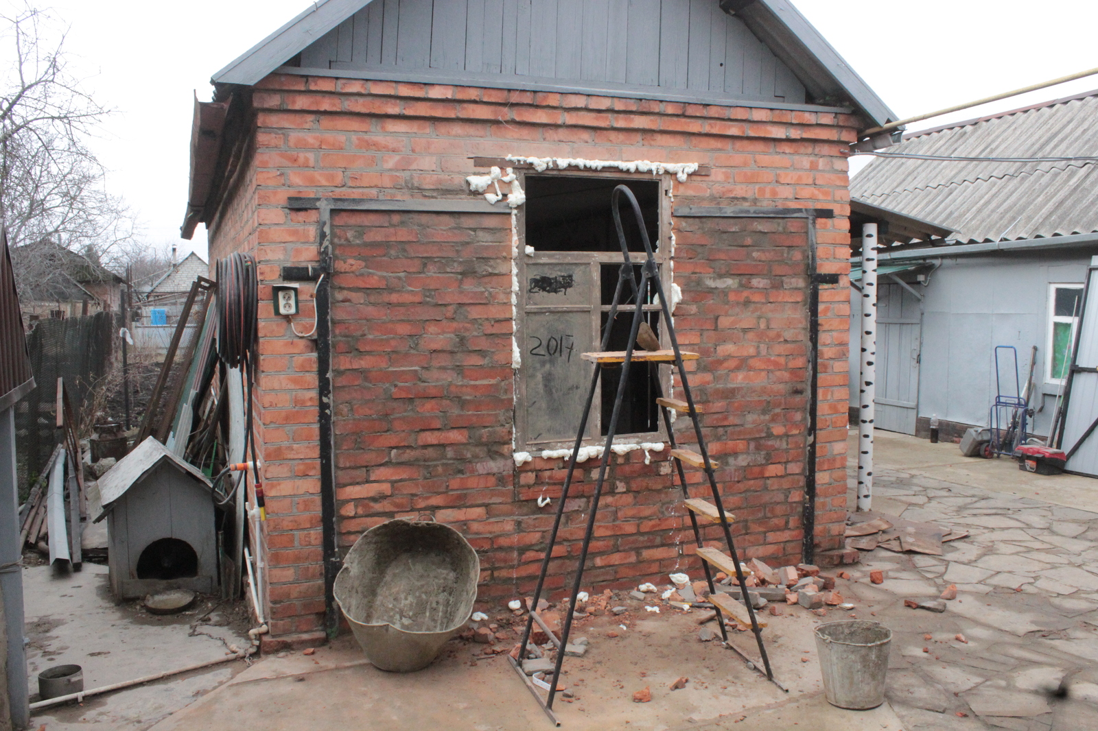 Converting a garage into a summer kitchen. - My, Repair, Garage, Kitchen, Building, Longpost