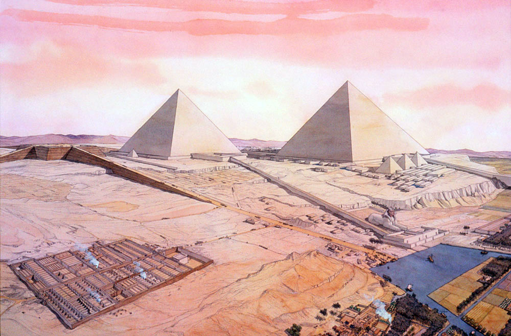 Reconstructions of the buildings of Ancient Egypt in watercolors by Jean-Claude Golven. Lower Egypt - Ancient Egypt, Pyramid, Temple, Pharaoh, Mummy, Egyptology, Story, Archeology, Longpost