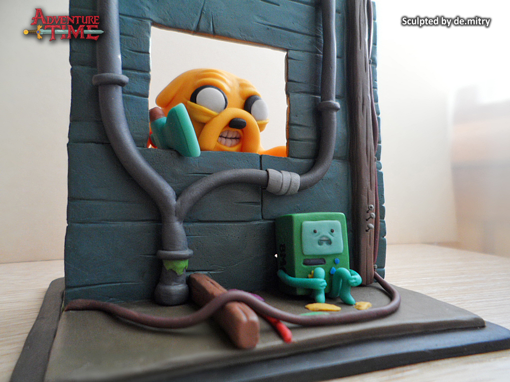 Here's Jacky! - My, Adventure Time, Jake the dog, Bimo, Polymer clay, Longpost, With your own hands, Creation