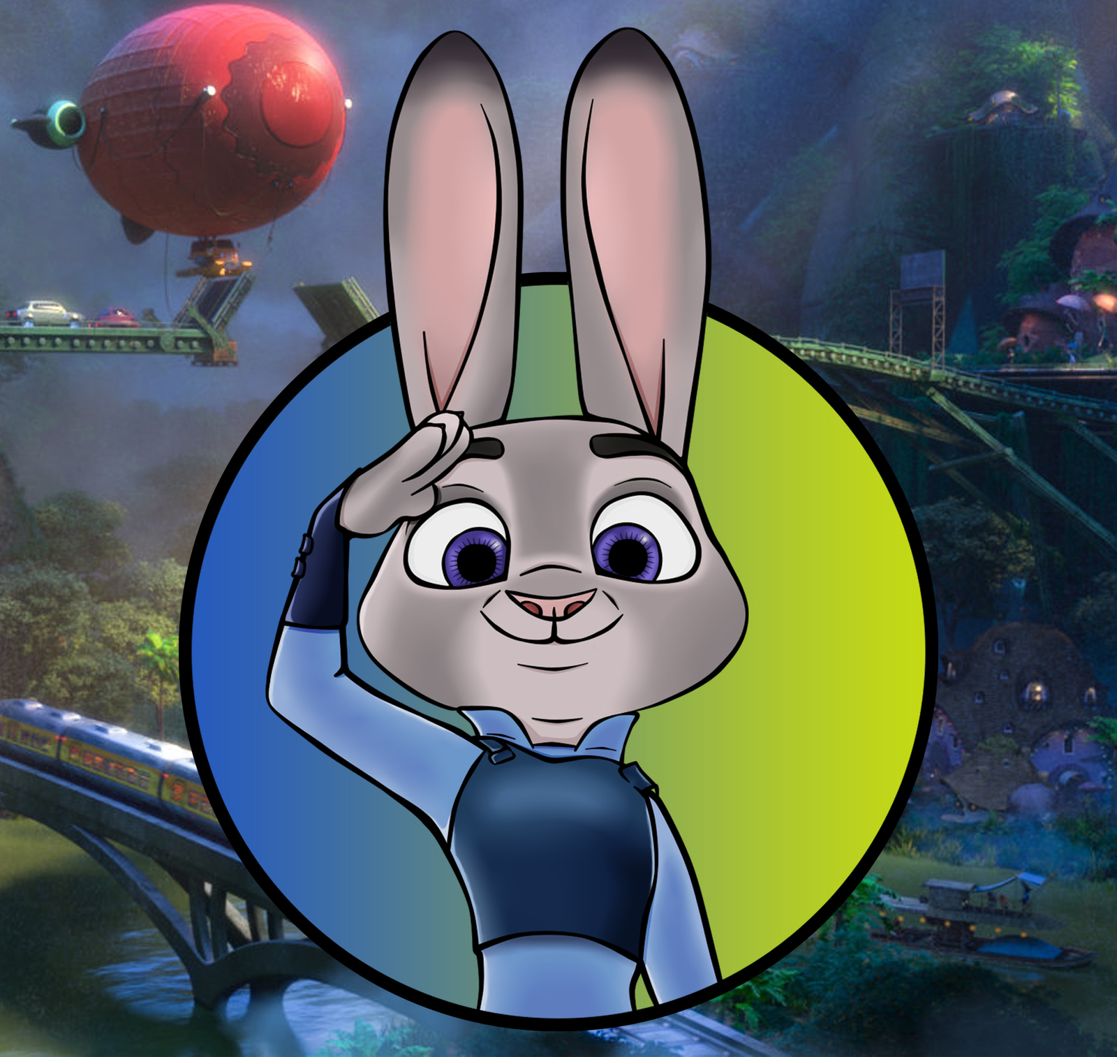 Here is another art in a similar style, here the color scheme is already more literate. - My, Zootopia, Zootopia, Judy hopps, , Критика, Art