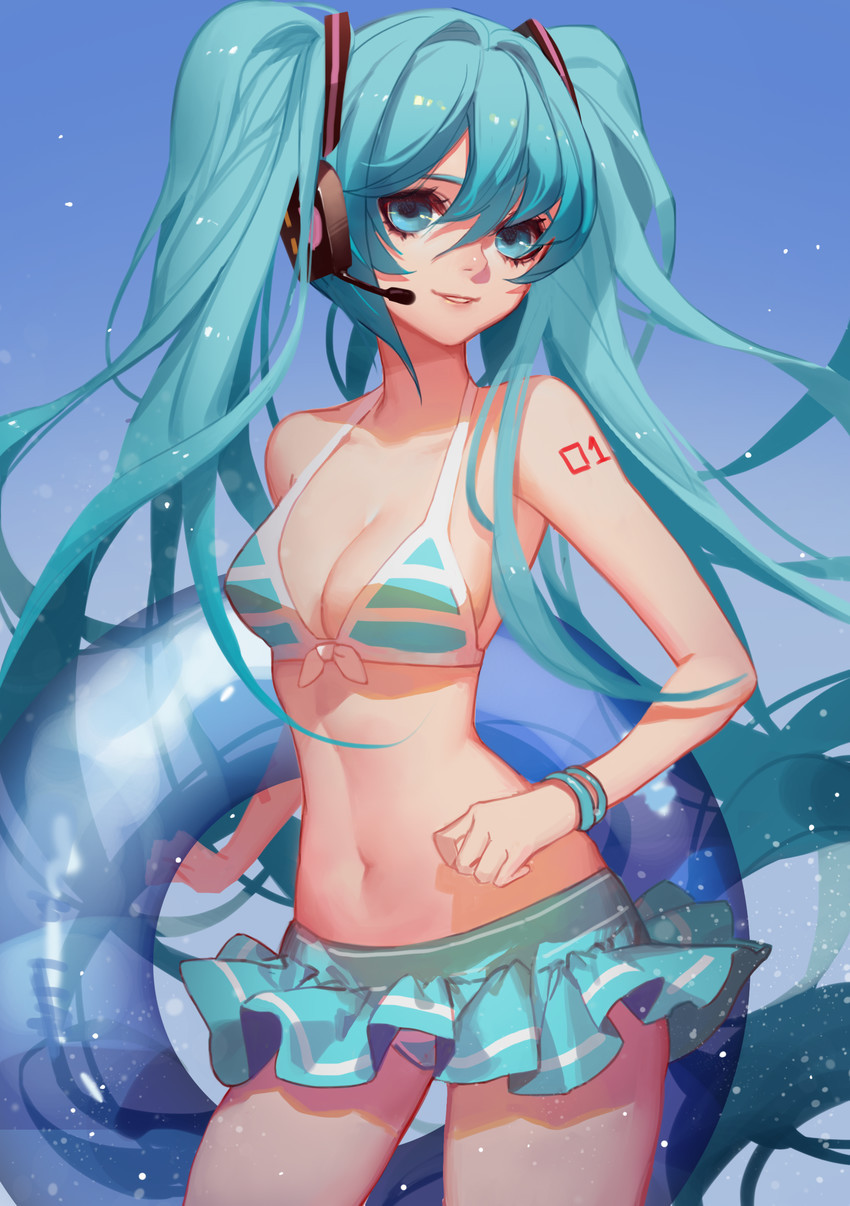 Hatsune Miku - Аниме, Не аниме, Hatsune Miku, Vocaloid, Море, Anime Art