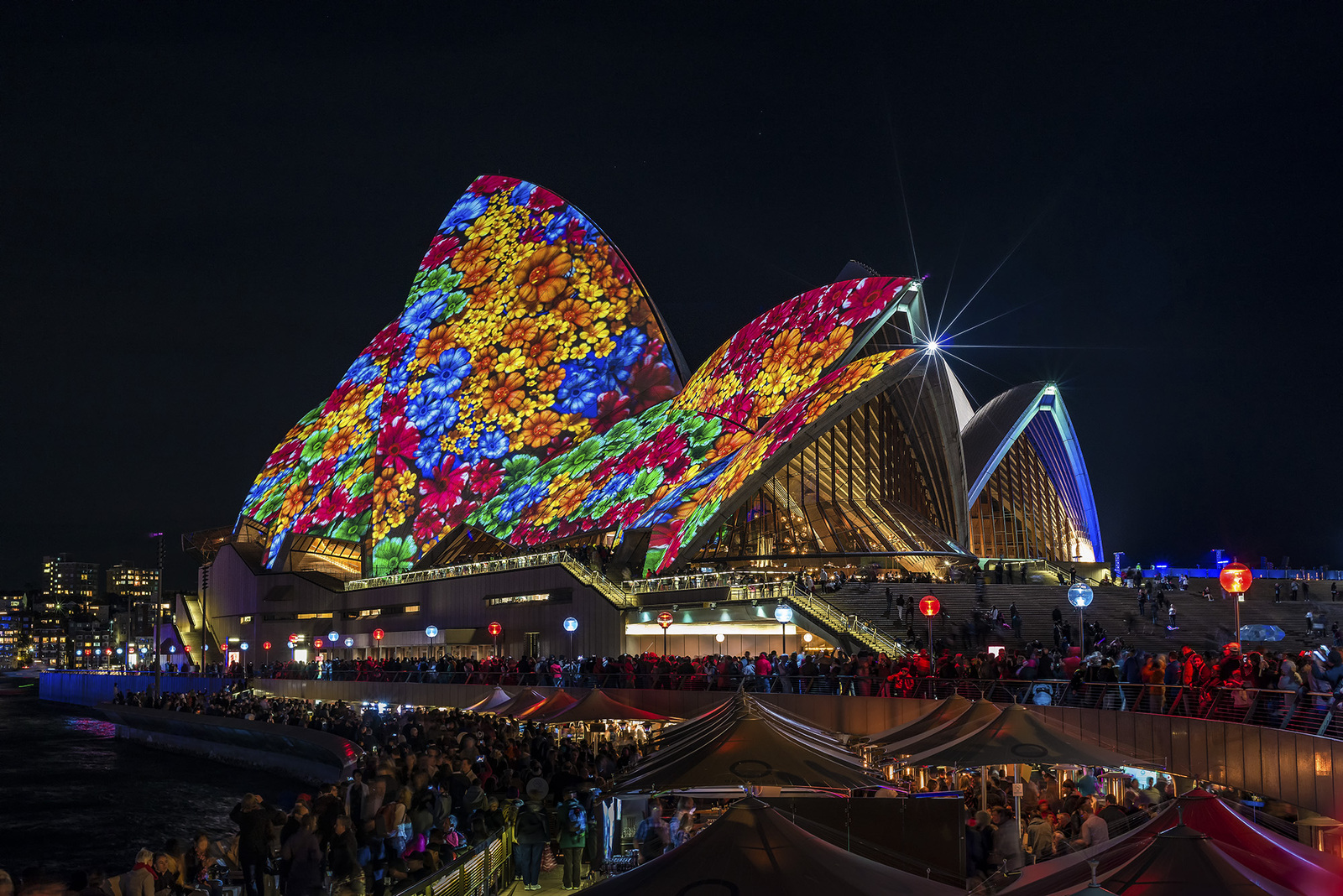 Sydney Opera House during the Vivid Sydney Festival. Part 2 (2015-2017) - The photo, Sydney Opera House, Sydney, The festival, Backlight, Color, Longpost